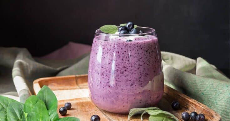 Cholesterol Lowering Blueberry Spinach Smoothie Recipe