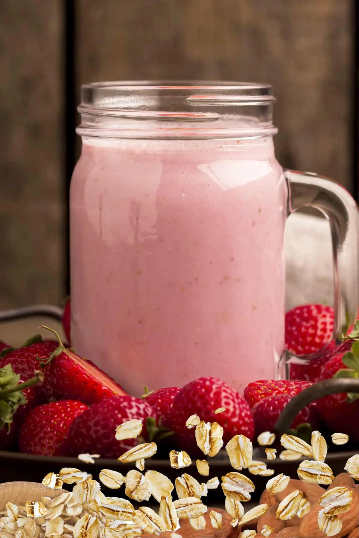 Cholesterol Lowering Strawberry Oat Smoothie