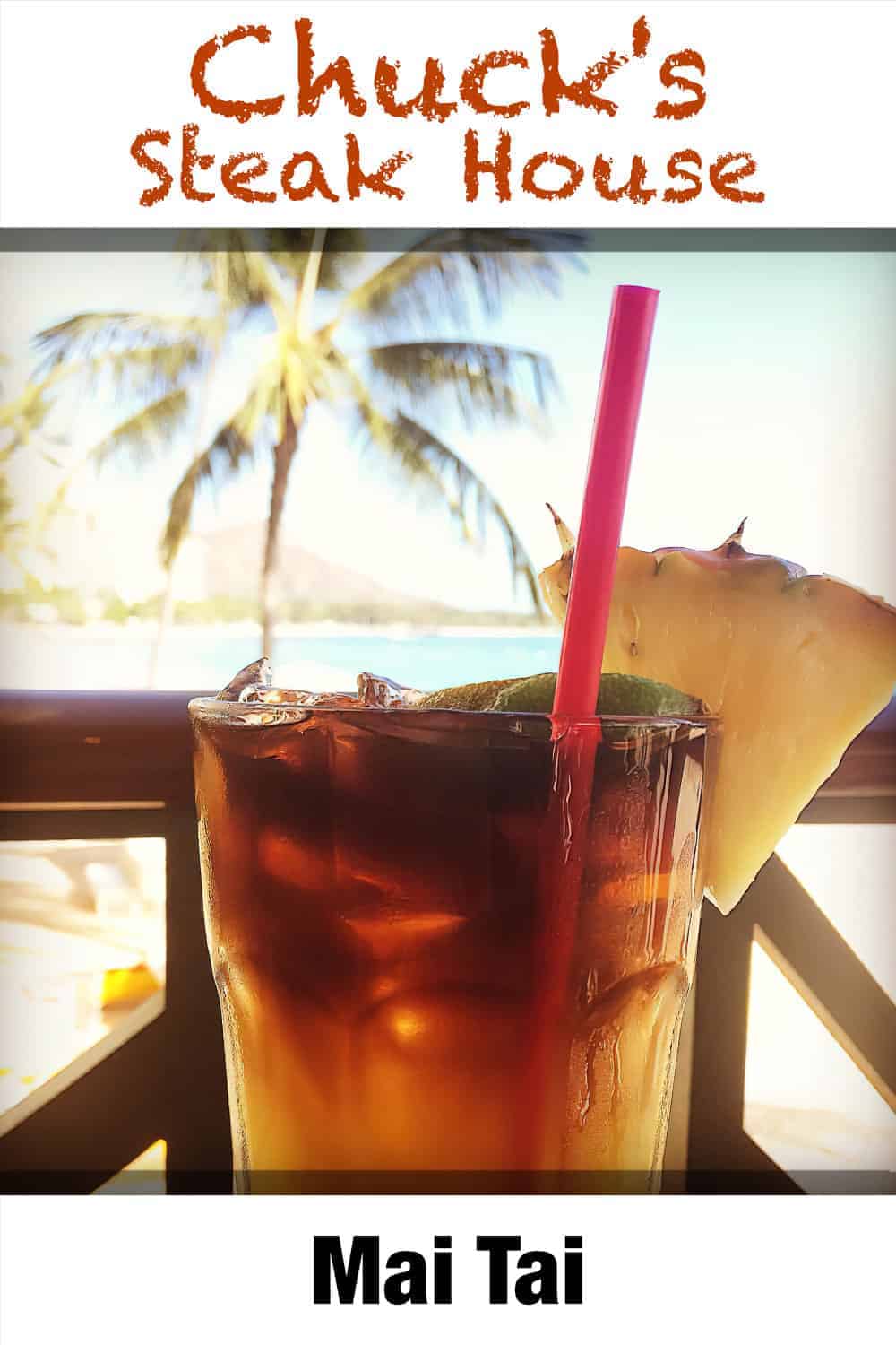 Chuck's Original Steak House Waikiki Mai Tai Make Drinks