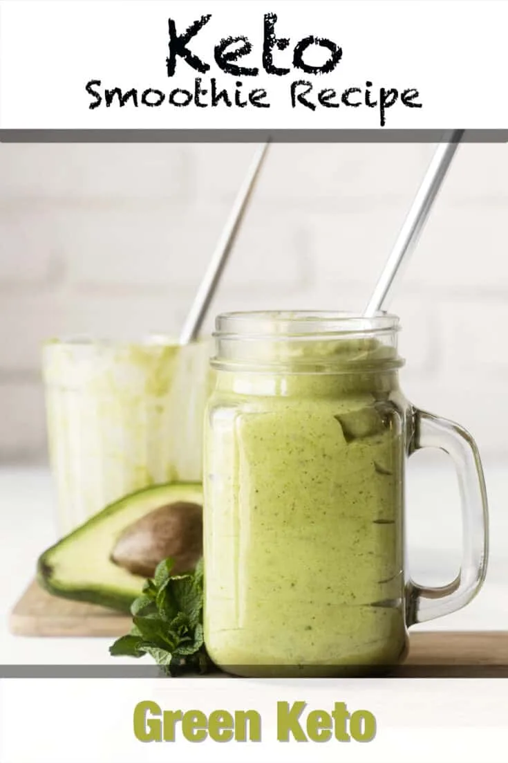 green keto smoothie recipe pin