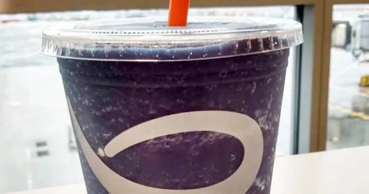 Jamba Juice Secret Menu Now And Later Smoothie 6 Jamba Juice Secret Menu Now And Later smoothie in a glass, at the store.