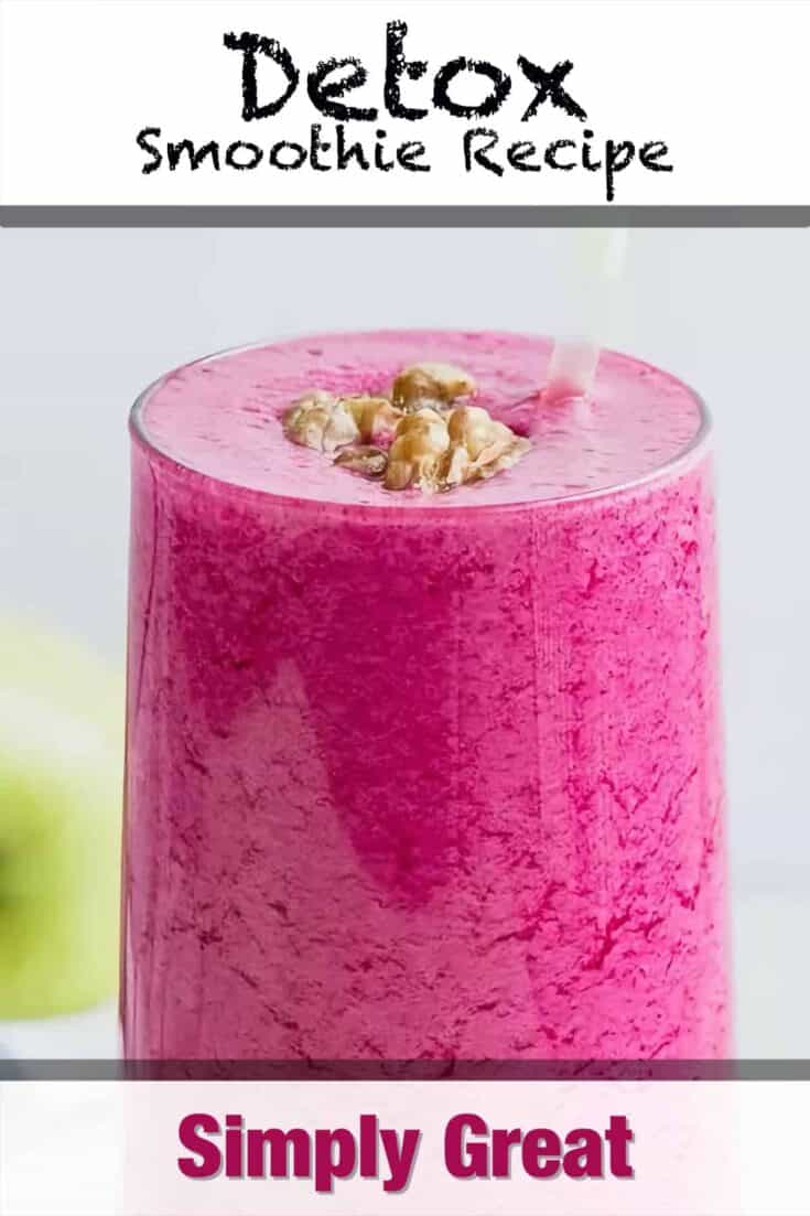 simply great detox smoothie recipe pin