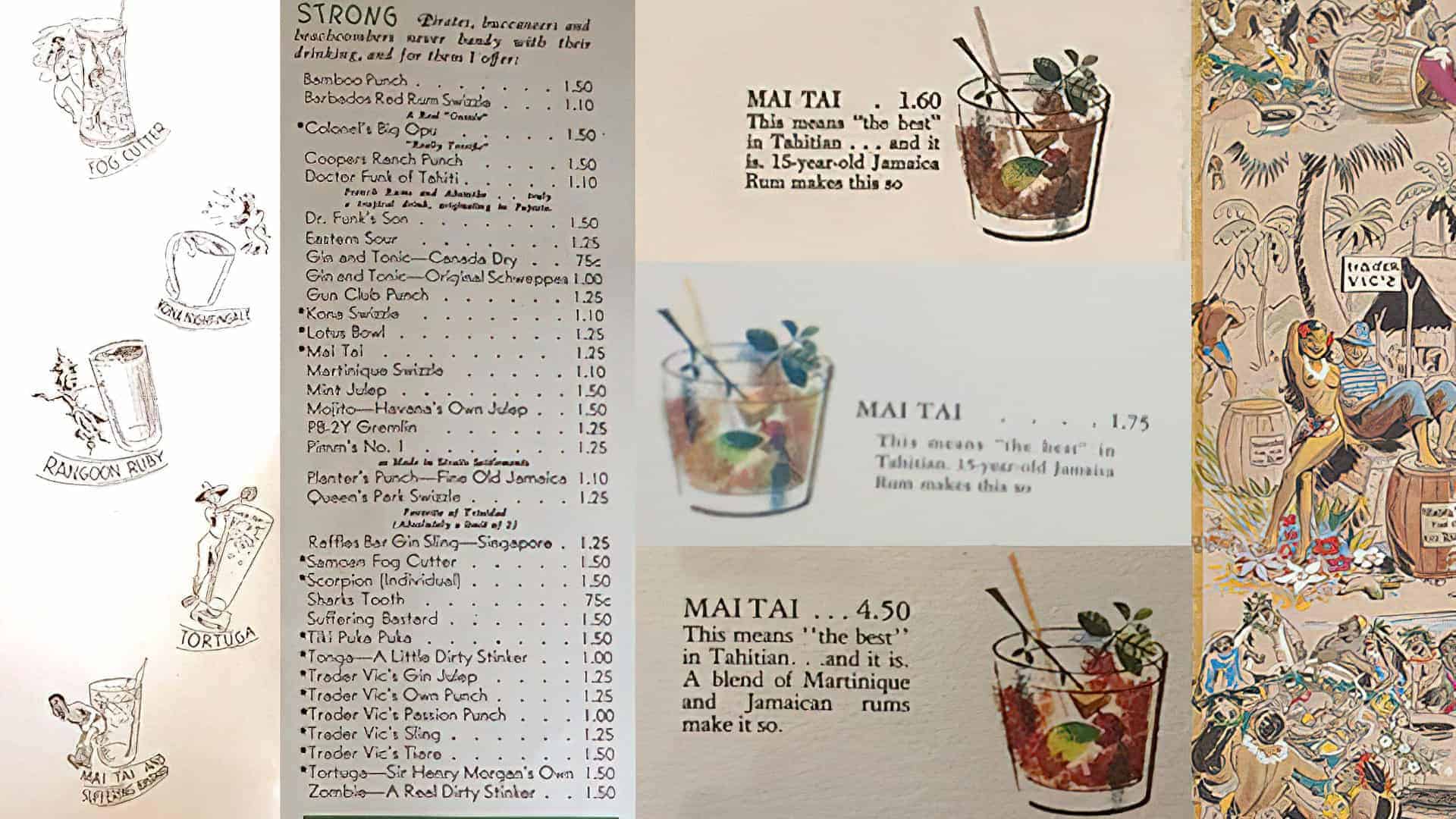 Trader Vic's Mai Tai Menus