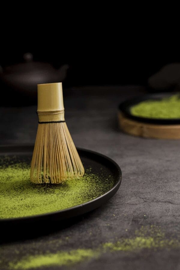 What Is Matcha Green Tea Powder? 5 Matcha Whisk Closeup