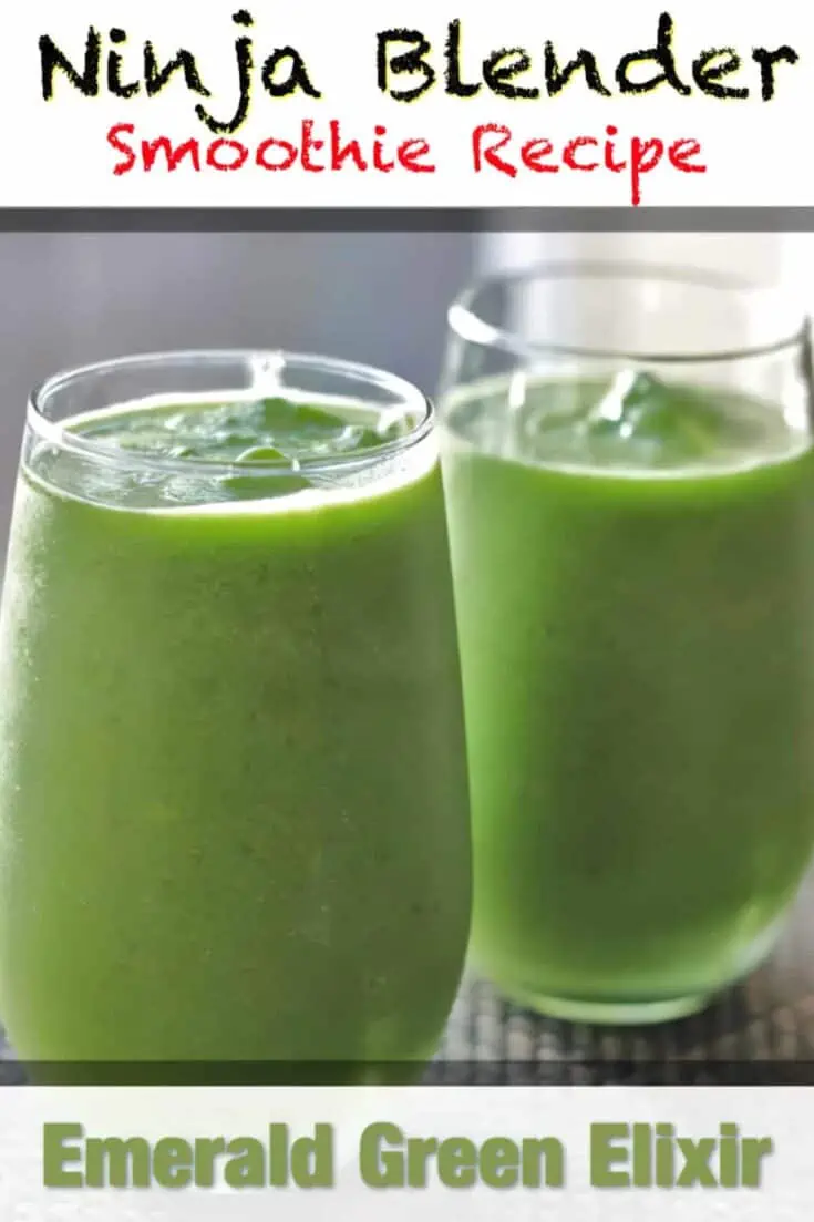 ninja blender emerald green elixir smoothie recipe pin