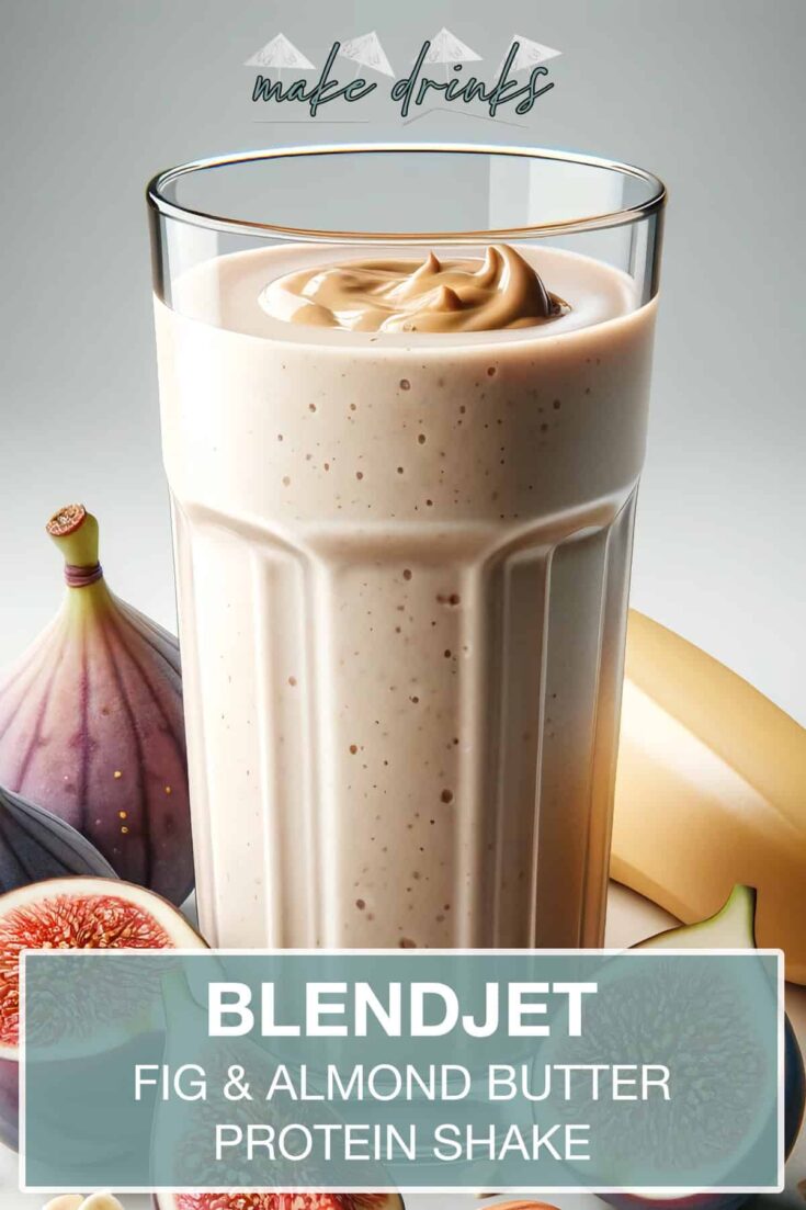 blendjet fig and almond butter protein shake recipe pin