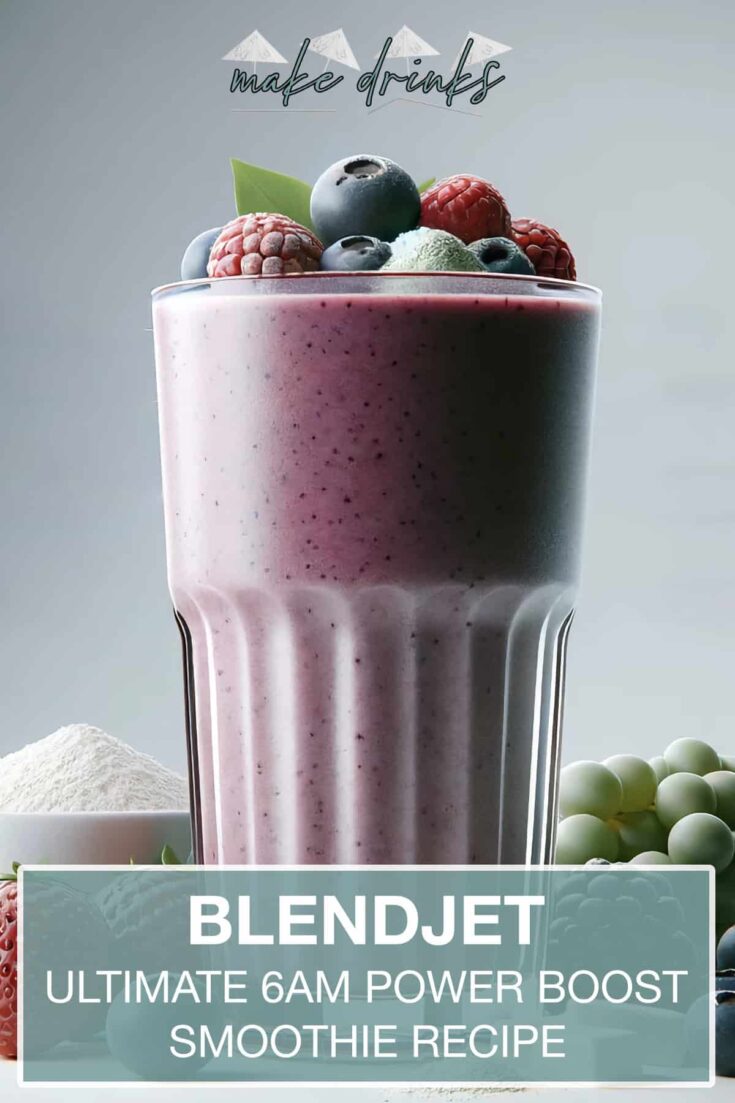 blendjet ultimate 6am power boost smoothie recipe pin