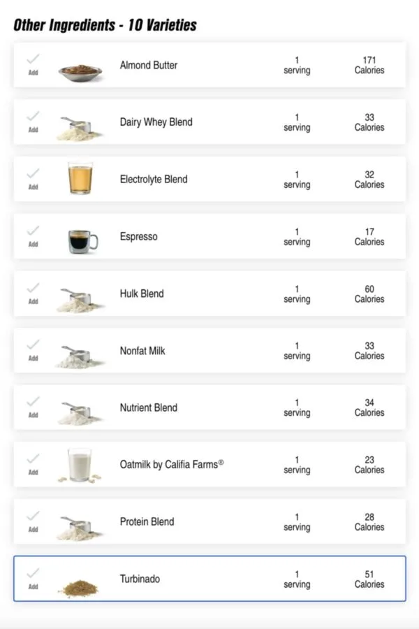 Smoothie King Turbinado, What Is It? 4 Smoothie King Ingredient Filter Highlighting Turbinado