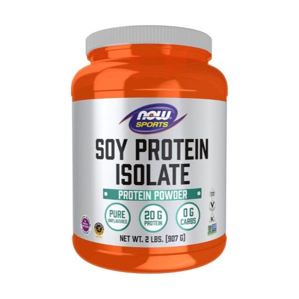 One tub of ingredient soy protein powder.