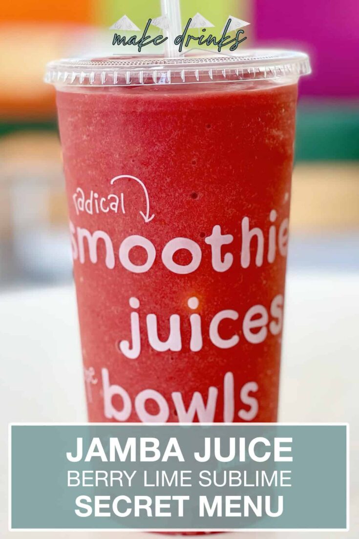 jamba juice secret menu berry lime sublime smoothie recipe pin