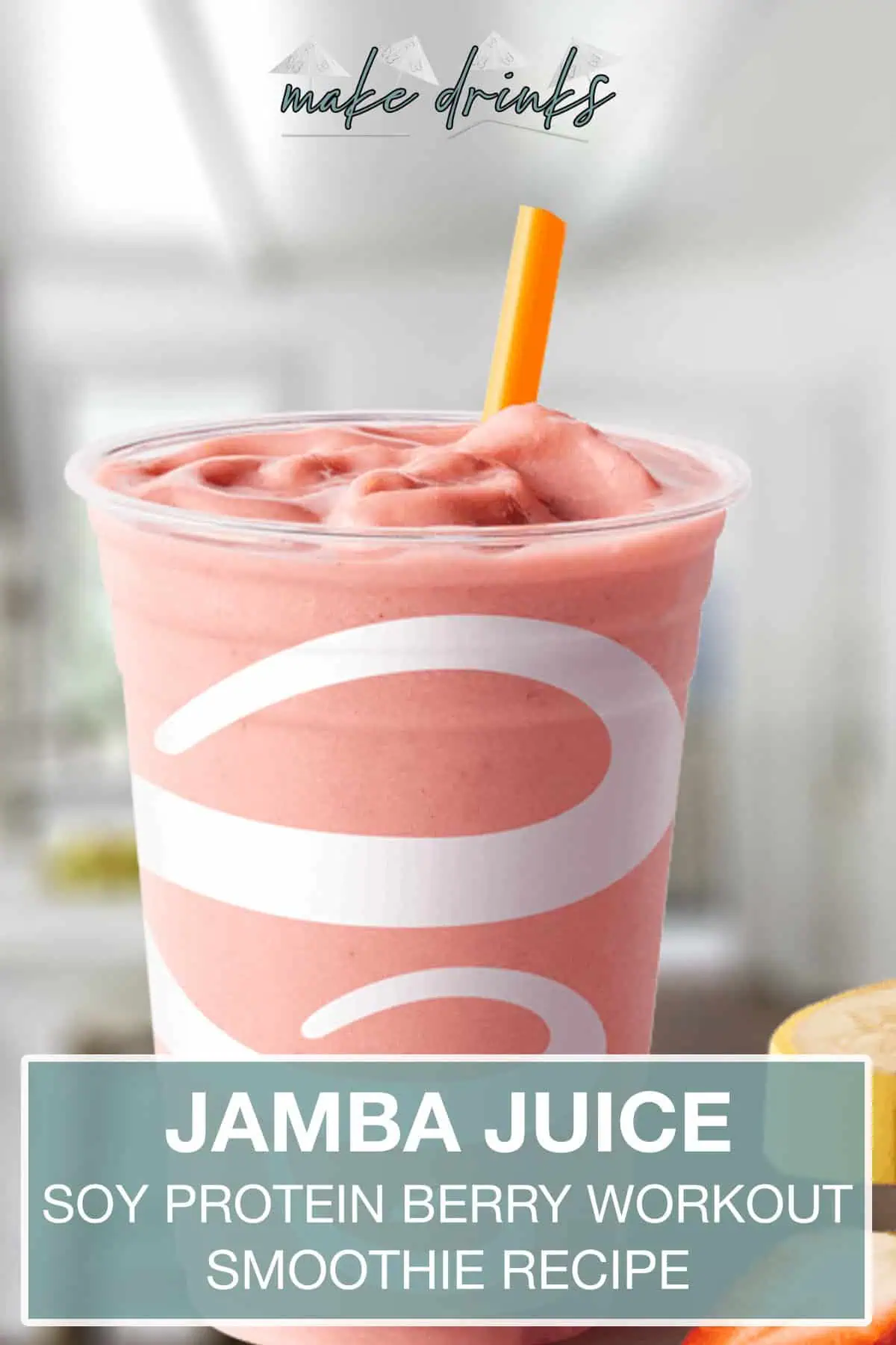 jamba juice soy protein berry workout smoothie recipe pin