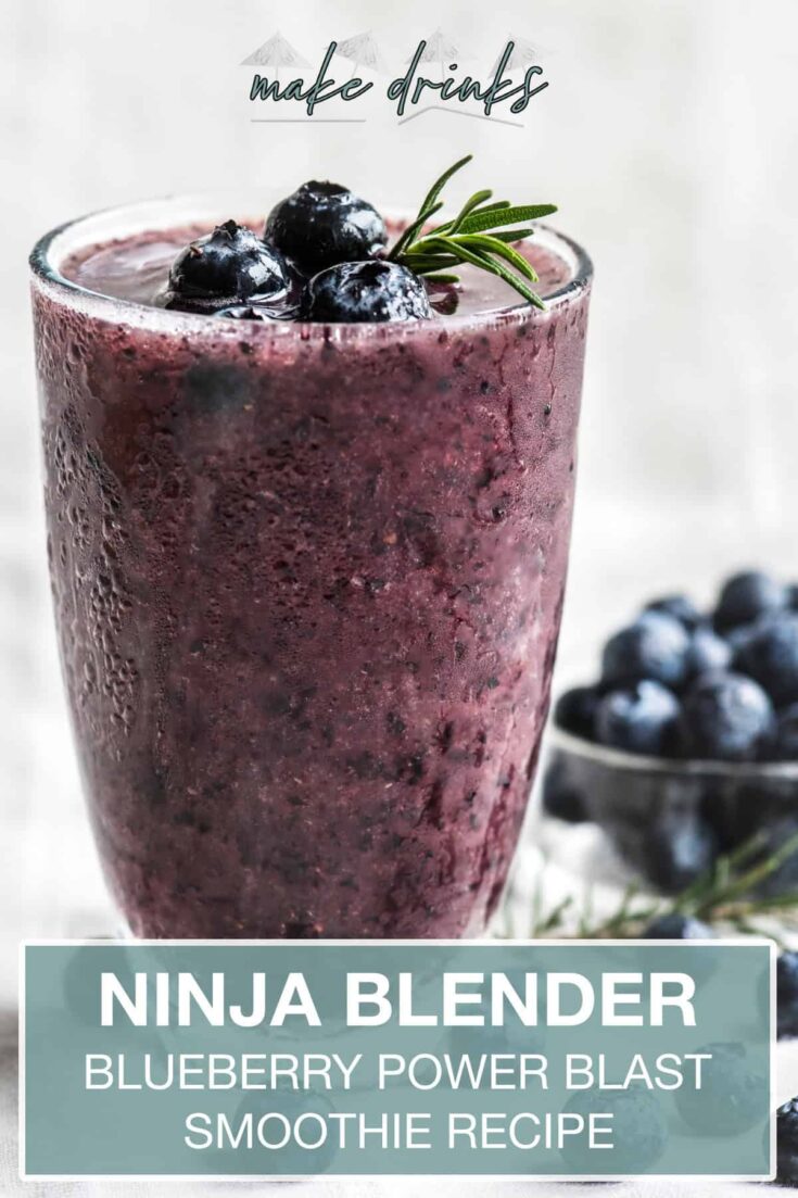 ninja blender blueberry power blast breakfast smoothie recipe pin