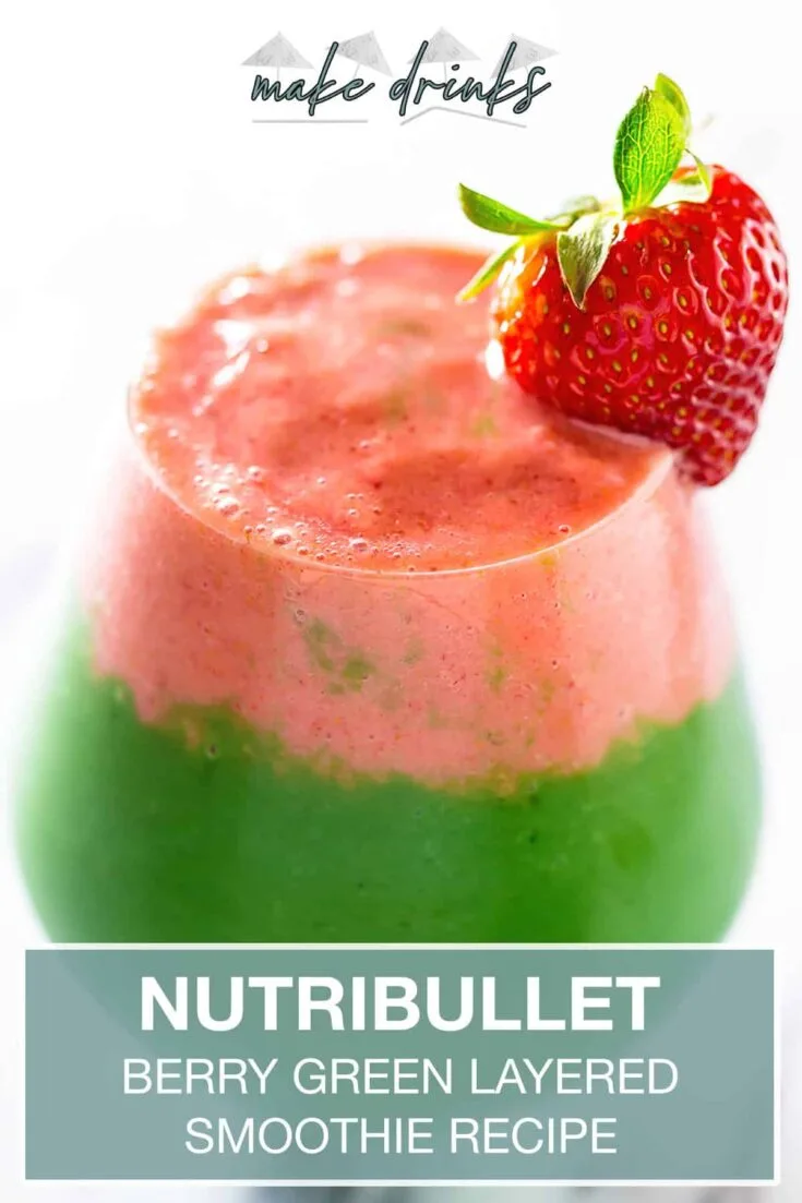 nutribullet berry green layered smoothie recipe pin