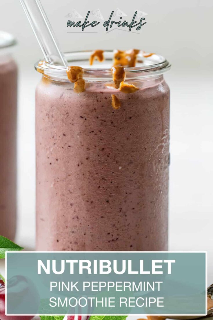 nutribullet pink peppermint smoothie recipe pin