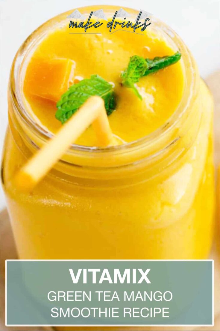 vitamix green tea mango smoothie recipe pin