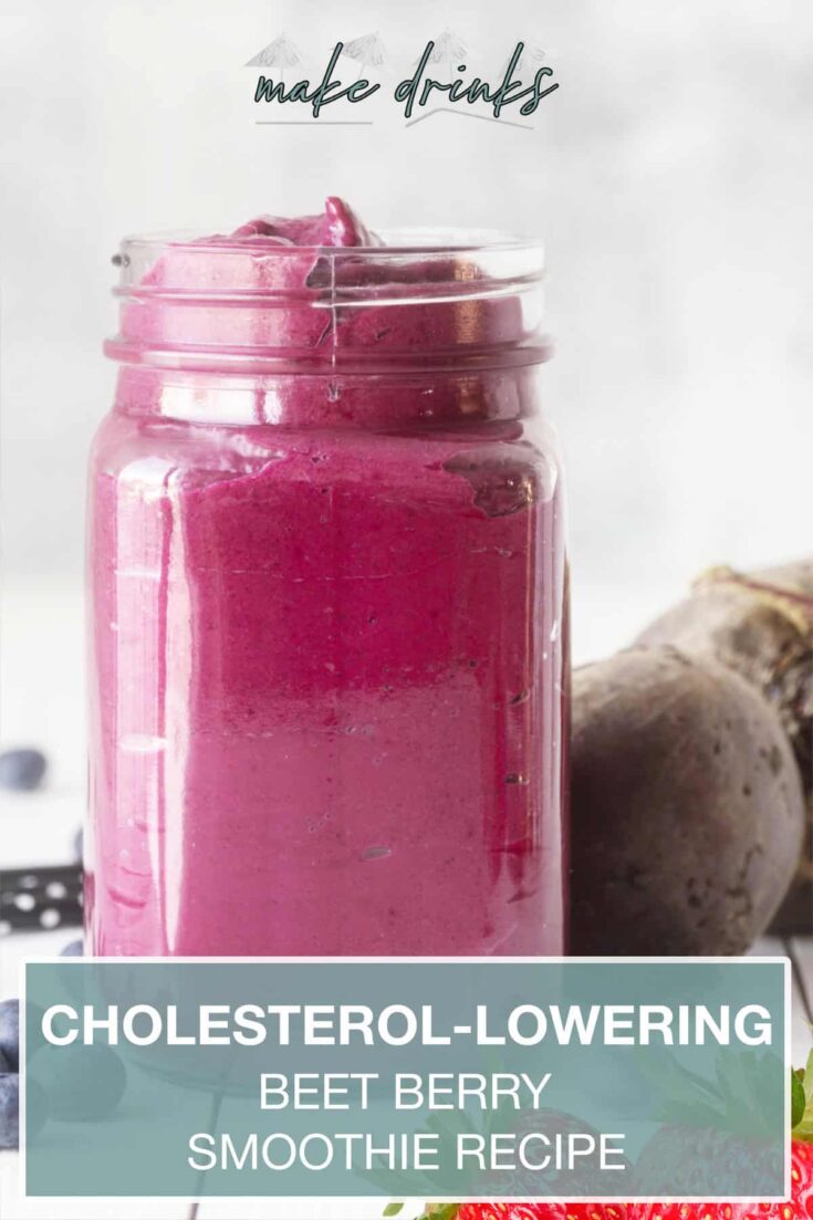 cholesterol lowering beet berry smoothie recipe pin