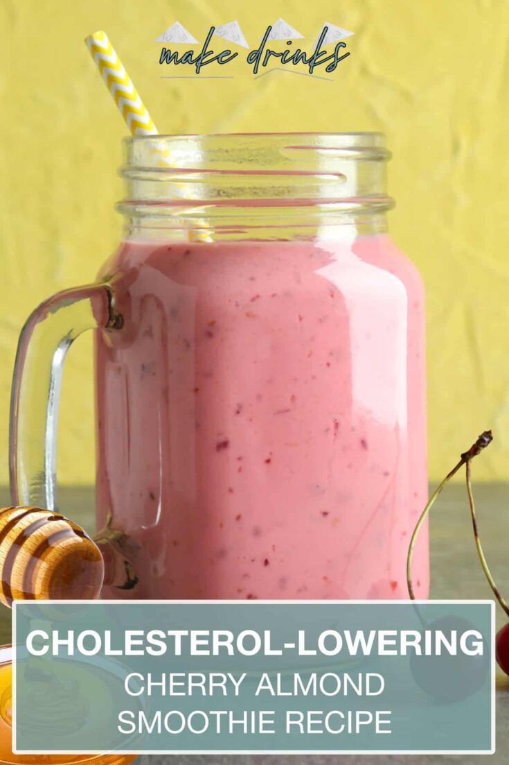 cholesterol lowering cherry almond smoothie recipe pin