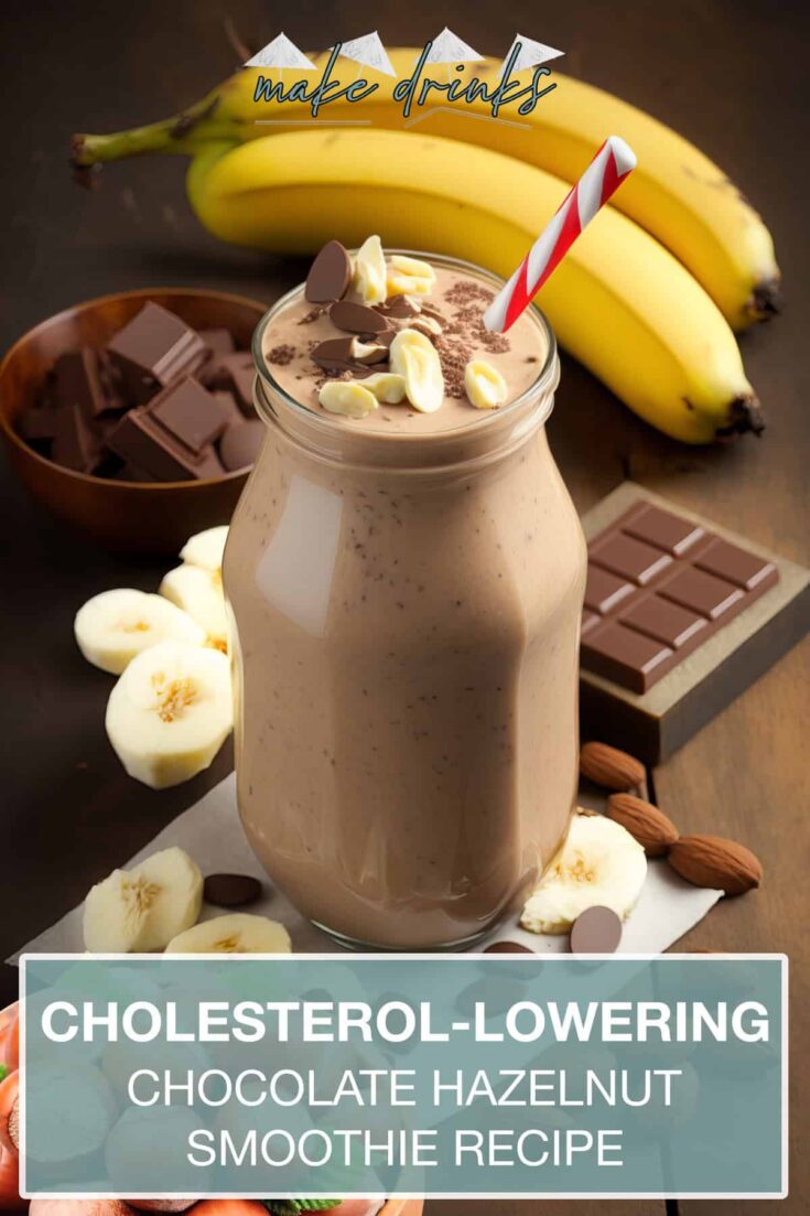 cholesterol lowering chocolate hazelnut smoothie recipe pin