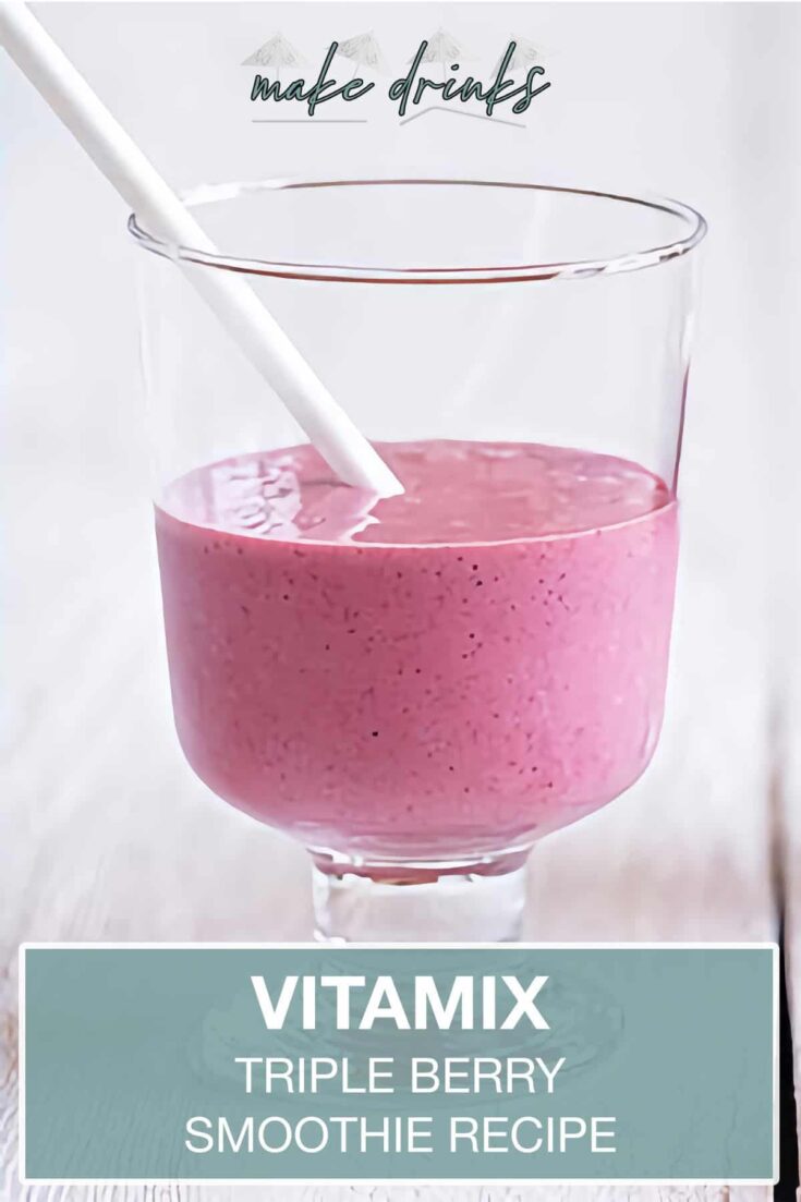 vitamix triple berry smoothie recipe pin